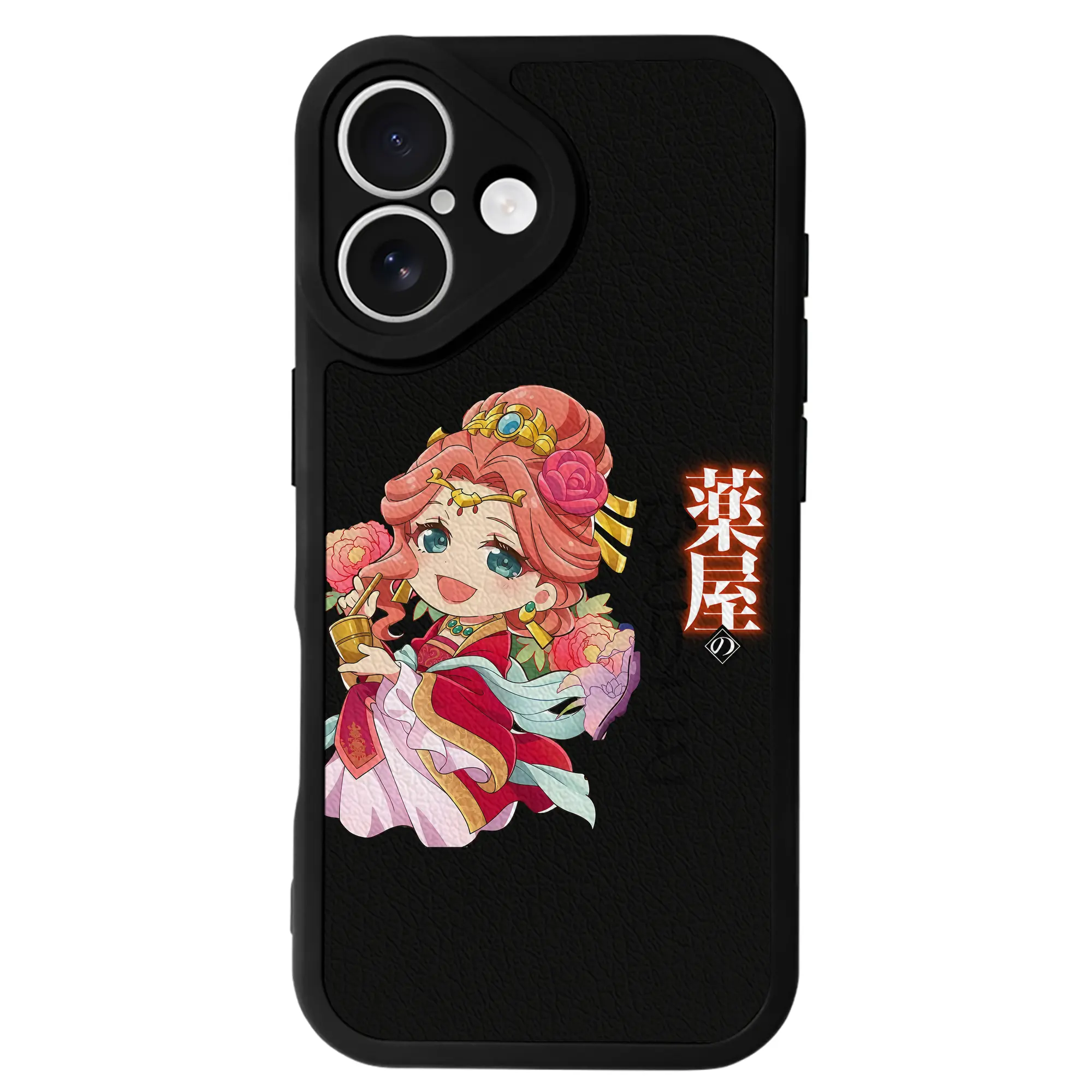 薬屋のひとりごと グッズ,玉葉妃 - IPhone 16シリーズ対応 ・ シリコンスマホケース ・ レザー調 ・ 高精度フィット ・ 耐衝撃 ・ ワイヤレス充電対応 ・ 精密カット